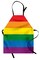 Ambesonne Pride Apron, Horizontal Rainbow Colored Flag of Gay Parade Freedom Equality Love Passion Theme, Unisex Kitchen Bib with Adjustable Neck for Cooking Gardening, Adult Size, Multicolor